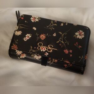 Jessica Simpson Black Floral Wallet